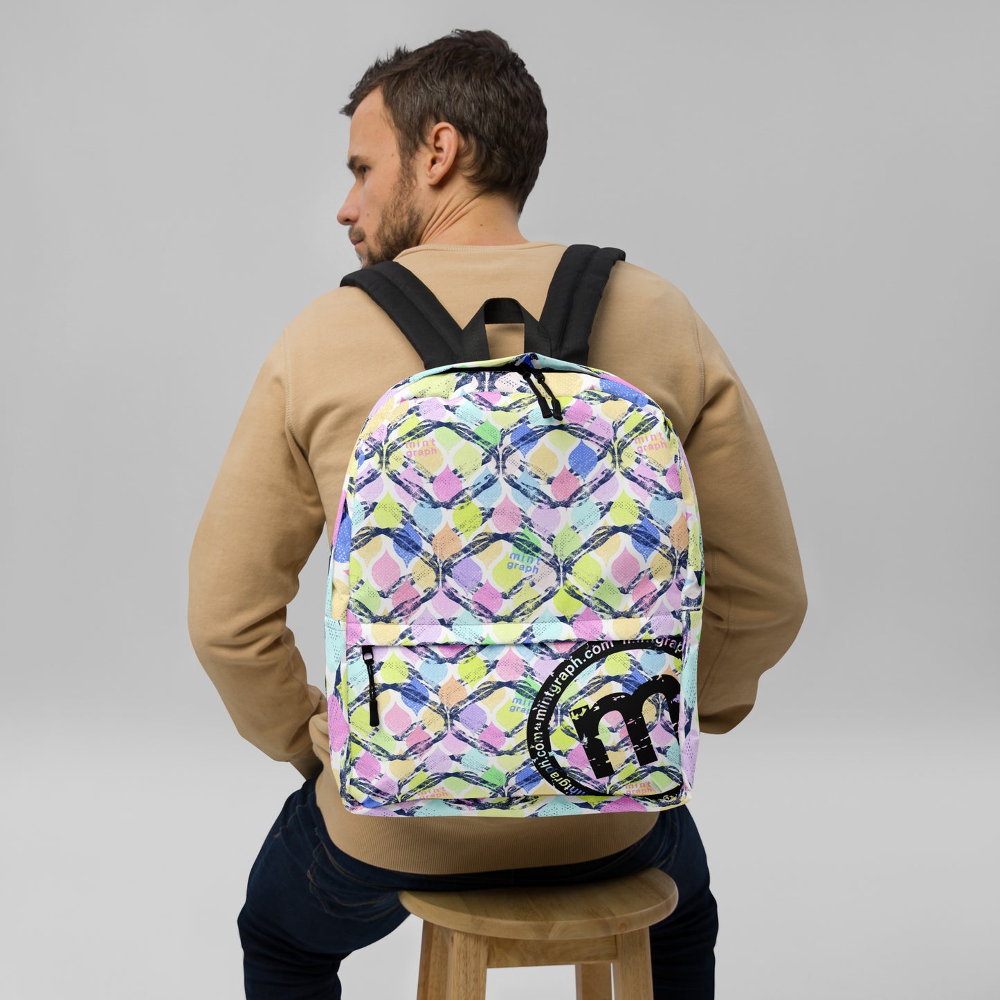 Zaino con stampa allover - fantasia colori vivaci