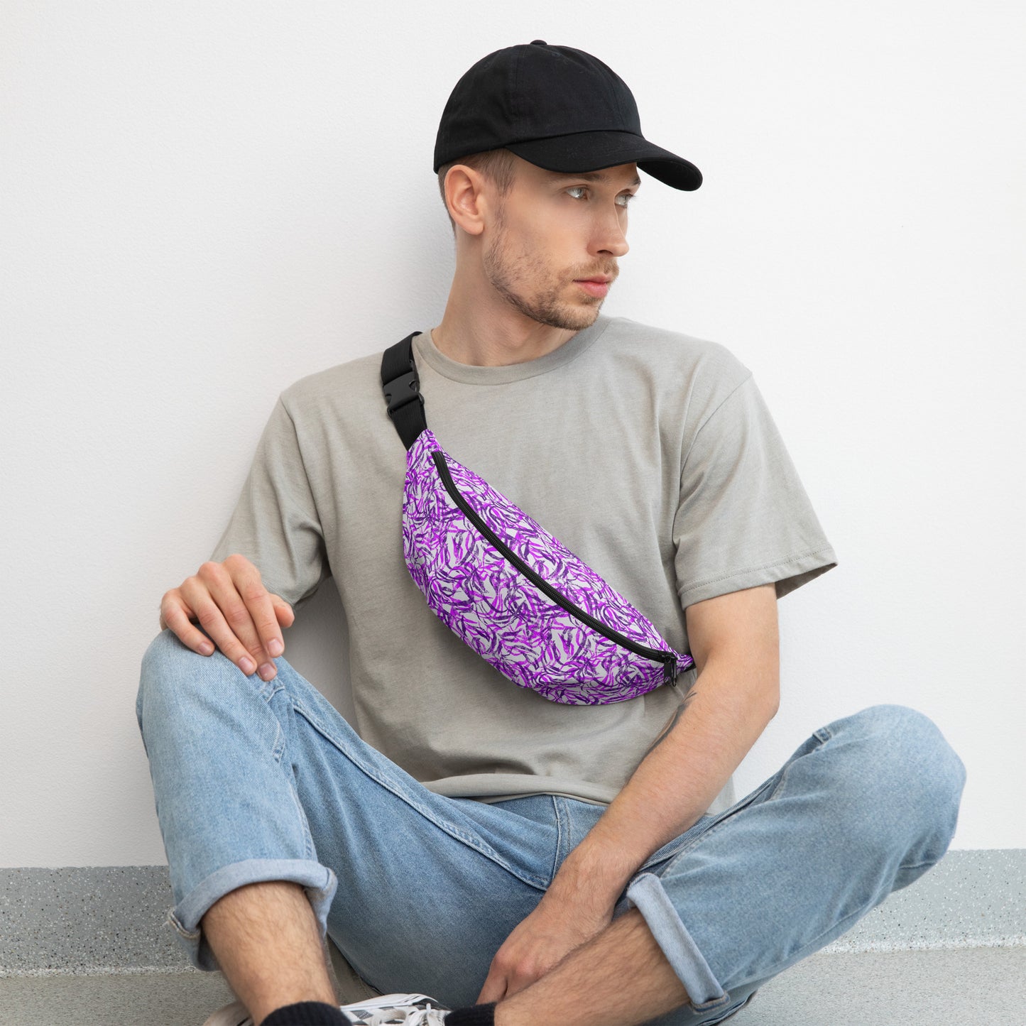 marsupio fantasia viola - stampa allover
