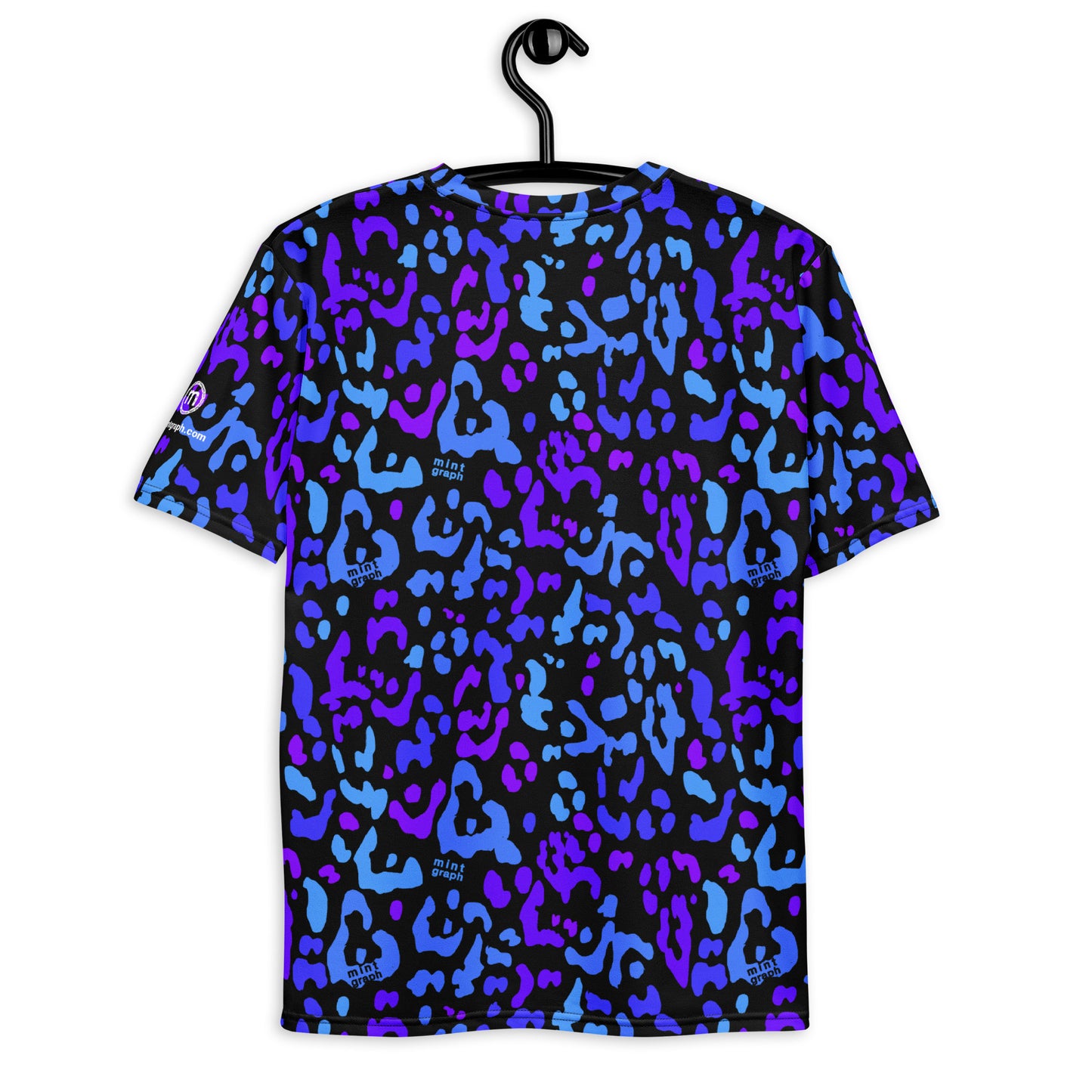 Maglietta uomo stampa allover - pattern design leopard colori blu/viola