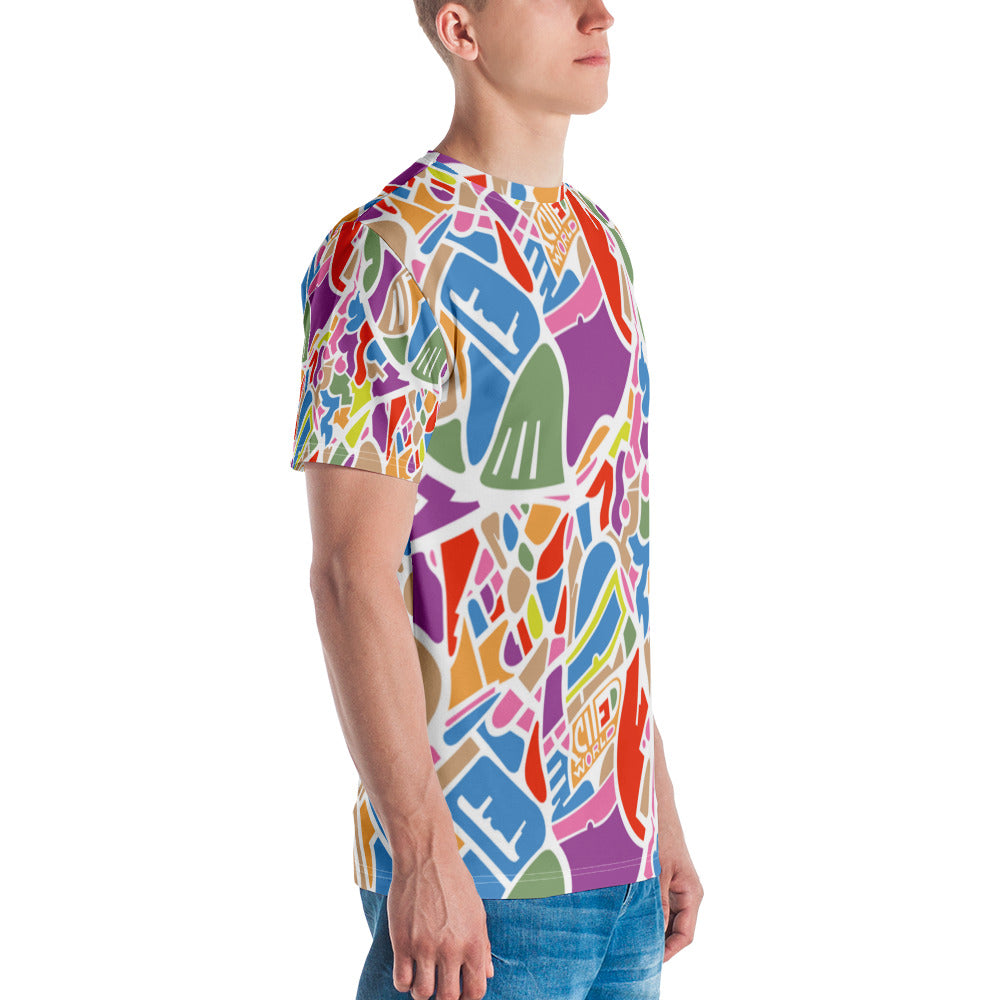 Maglietta uomo stampa allover - pattern design fantasia colori