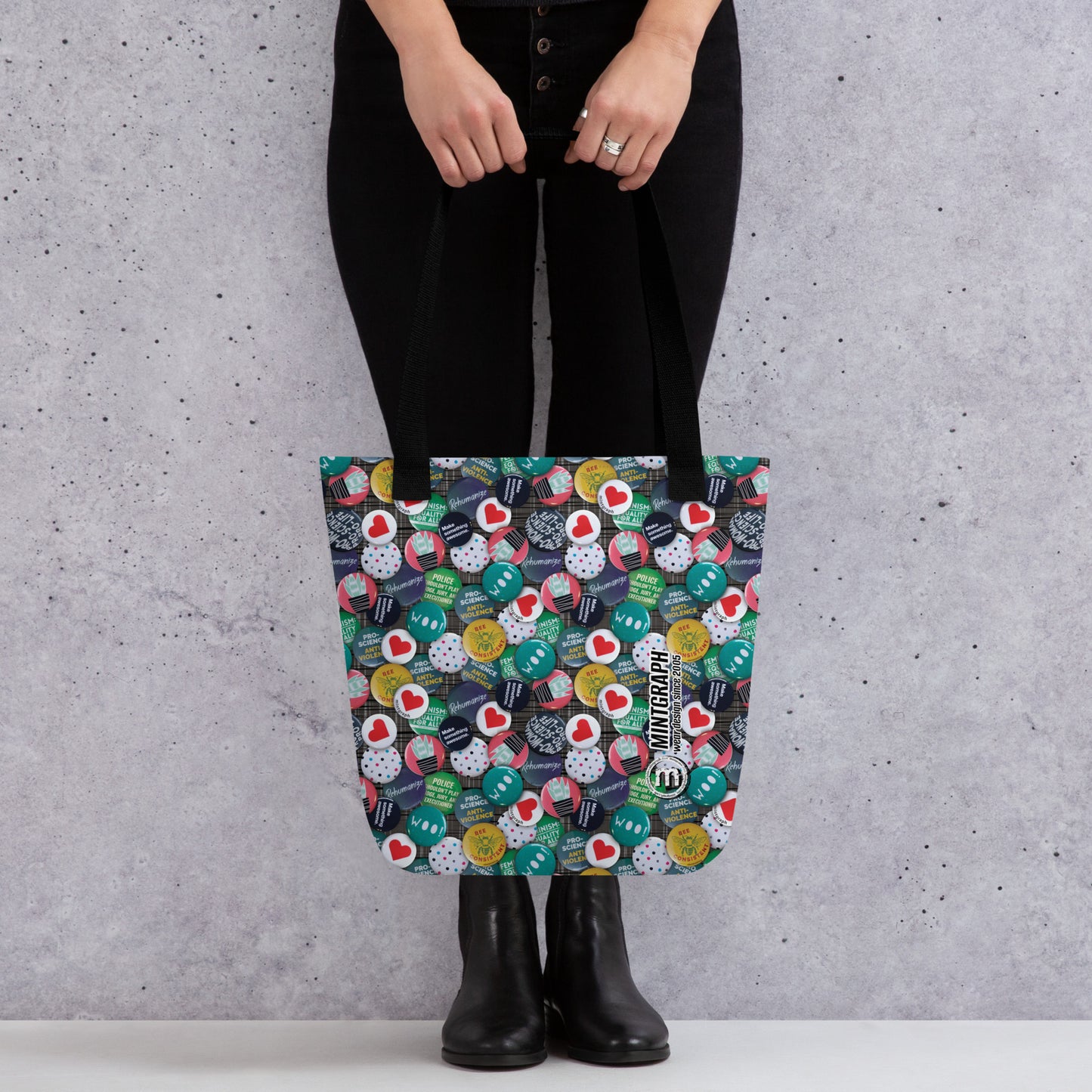 Borsa portaoggetti stampa allover - pattern design spille varie