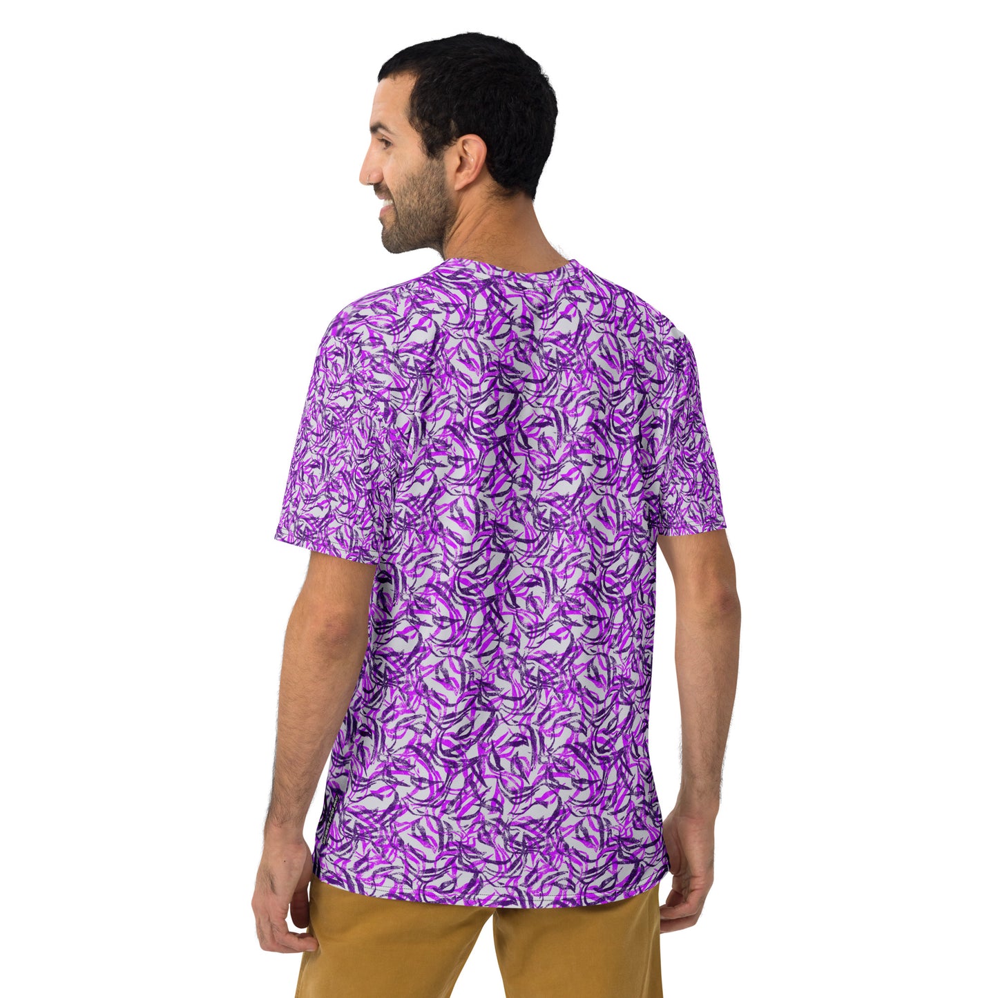 Men's allover print t-shirt - purple fantasy pattern design