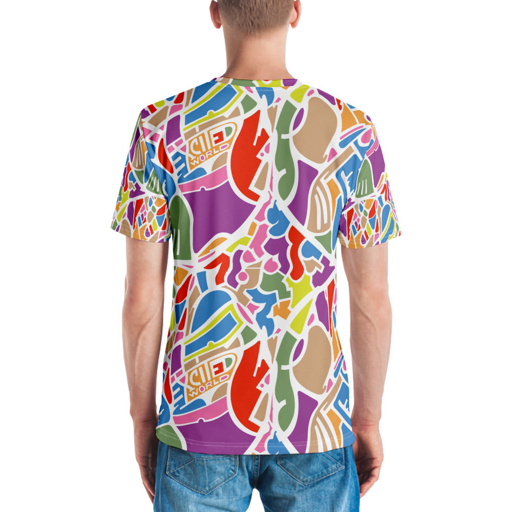 Men's allover print t-shirt - pattern design with fancy colors