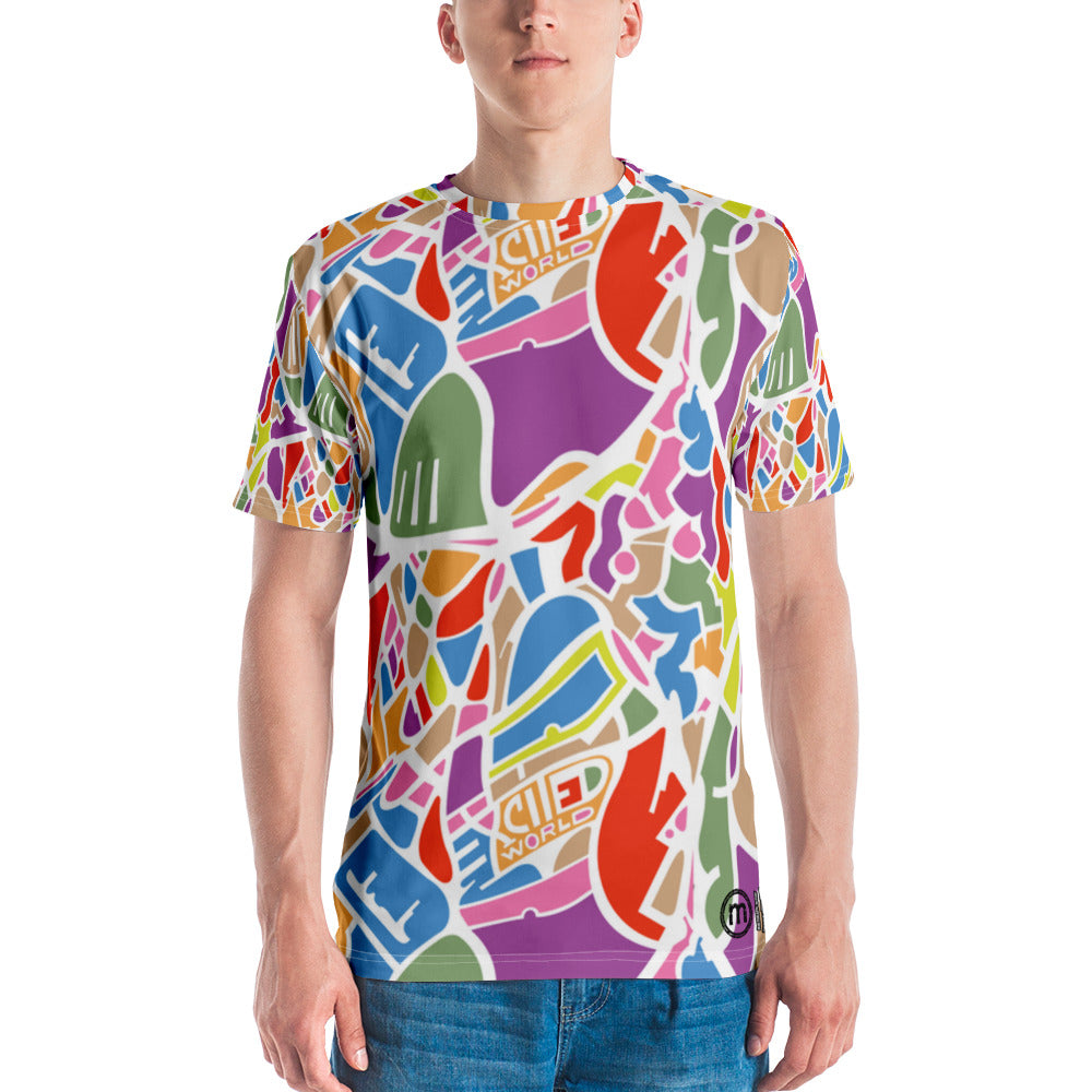 Men's allover print t-shirt - pattern design with fancy colors