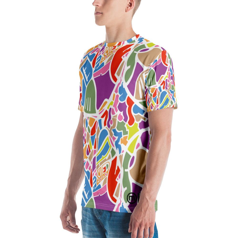 Men's allover print t-shirt - pattern design with fancy colors