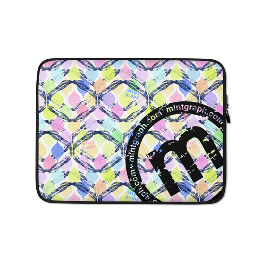 Allover Print Laptop Sleeve - Logo design and bright colors