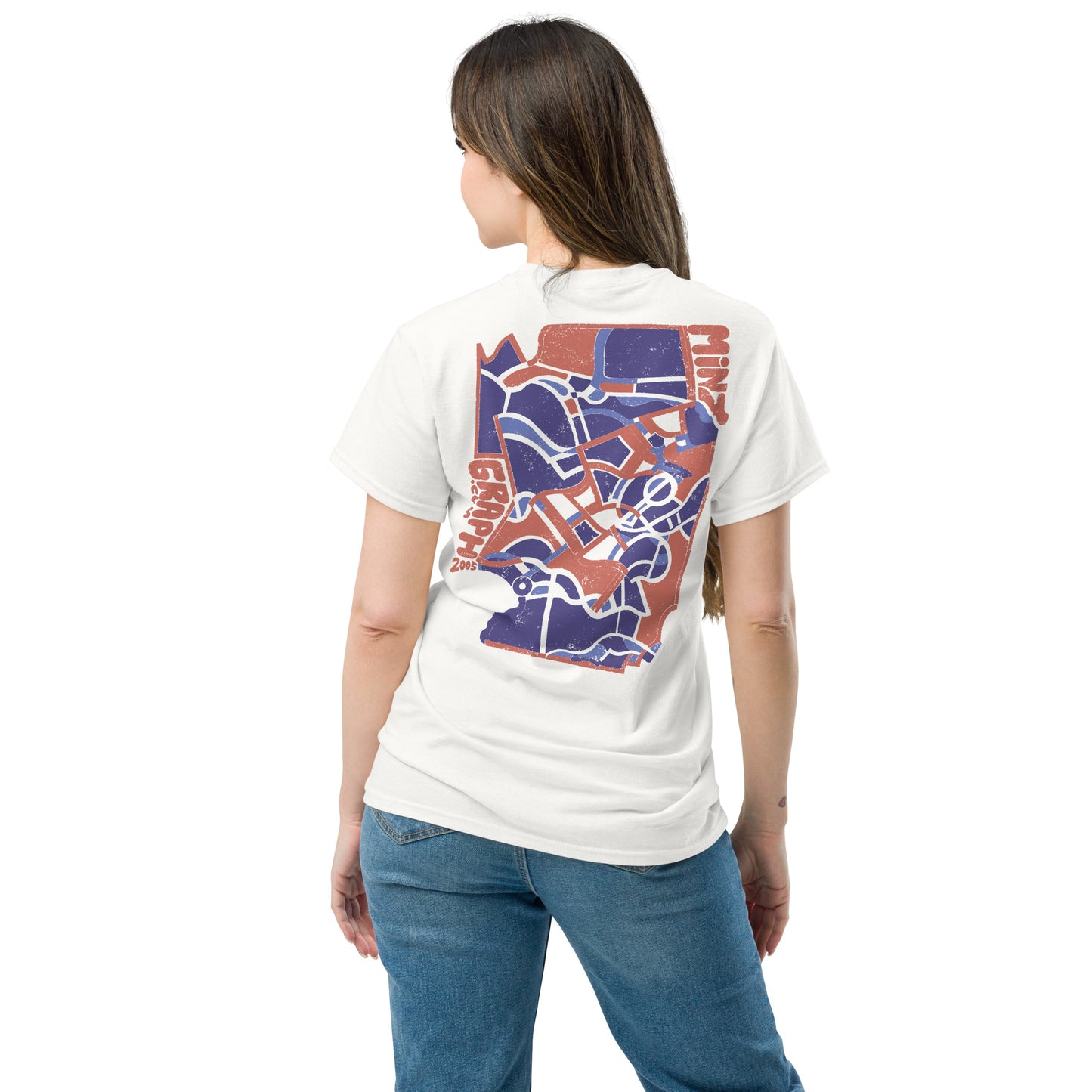 T-shirt classica con stampa design sul Retro