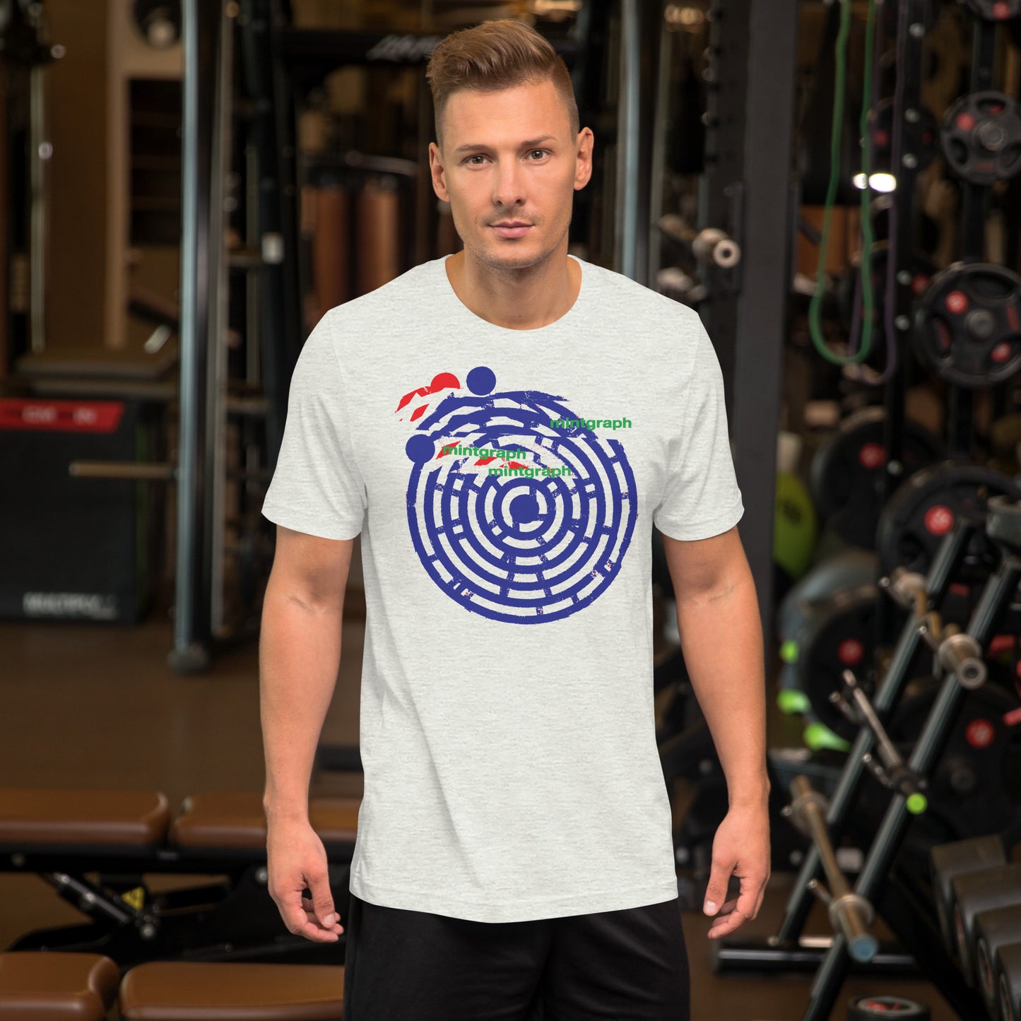 Unisex T-shirt with colorful Circle print